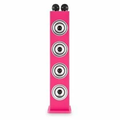 Auna Multimedia [second Choix] Karaboom LED Enceinte De Karaoké -Multimedia Soldes Boutique 10028977 yy 0003 front auna Karaboom LED Bluetooth Lautsprecher pink