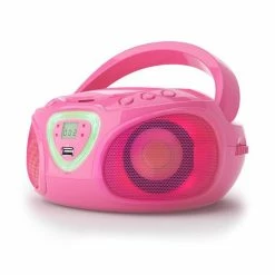 Auna Lecteurs CD & MP3 Roadie CD Boombox -Multimedia Soldes Boutique 10029815 yy 0004 titel auna Roadie Boombox CD AM FM Radio USB BT pink
