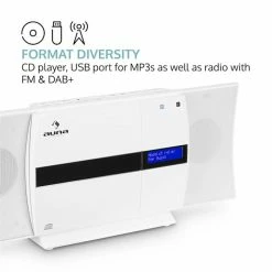Auna Multimedia [second Choix] Chaîne Stéréo Verticale V-20 DAB -Multimedia Soldes Boutique 10031467 0003 logo auna V20 DAB Vertikal Stereoanlage weiss reedit