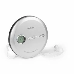 OneConcept Lecteurs CD & MP3 CDC 100MP3 Discman Lecteur CD LCD ASP Amplification Des Basses 2x1,5V - Argenté