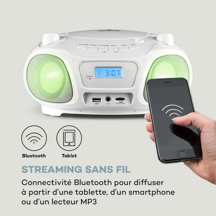 Auna Lecteurs CD & MP3 Roadie Sing CD Boombox 5 Auna Lecteurs CD & MP3 Roadie Sing CD Boombox – Image 3