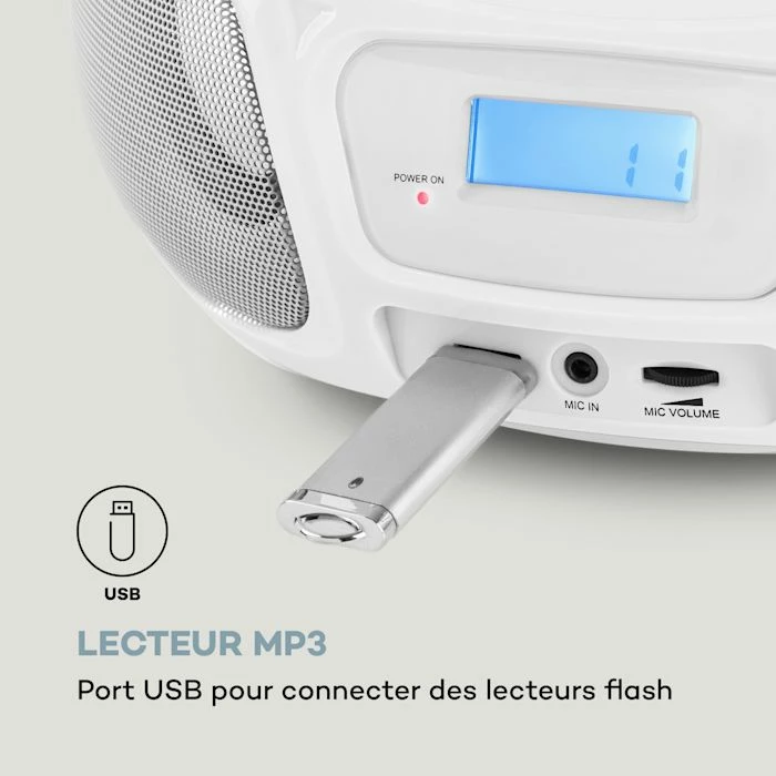 Auna Lecteurs CD & MP3 Roadie Sing CD Boombox 6 Auna Lecteurs CD & MP3 Roadie Sing CD Boombox – Image 4