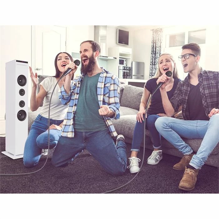 Auna Multimedia Karaboom CD Tour Karaoké Blanche 4 Auna Multimedia Karaboom CD Tour Karaoké Blanche – Image 2