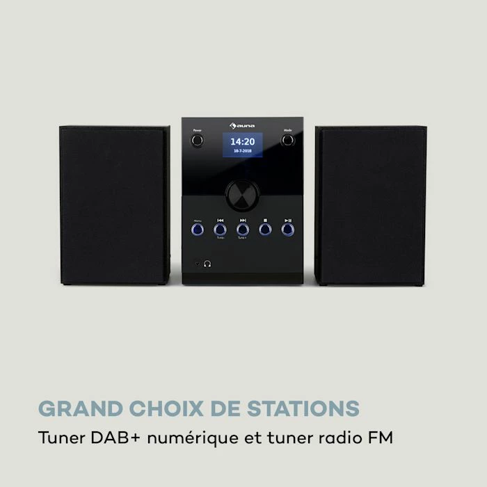 Auna Multimedia MC-30 DAB Micro Chaîne Stéréo 20W Max. 5 Auna Multimedia MC-30 DAB Micro Chaîne Stéréo 20W Max. – Image 3