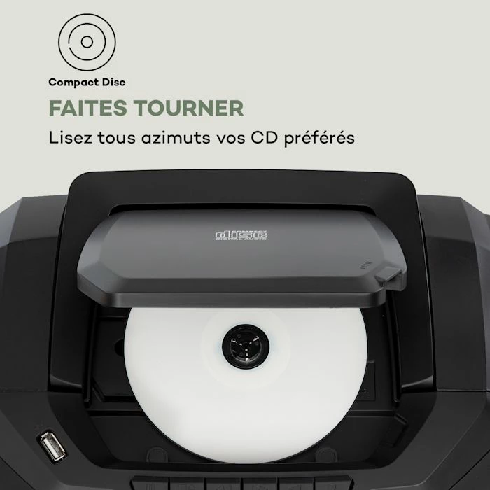 Auna Lecteurs CD & MP3 Roadie 2K Boombox Lecteur CD 5 Auna Lecteurs CD & MP3 Roadie 2K Boombox Lecteur CD – Image 3