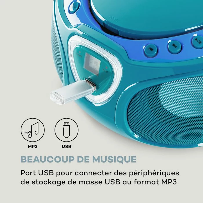 Auna Lecteurs CD & MP3 Roadie CD Boombox 8 Auna Lecteurs CD & MP3 Roadie CD Boombox – Image 6