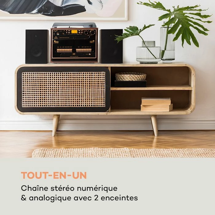 Auna Multimedia Chaîne Stéréo 388-BT Wood 4 Auna Multimedia Chaîne Stéréo 388-BT Wood – Image 2