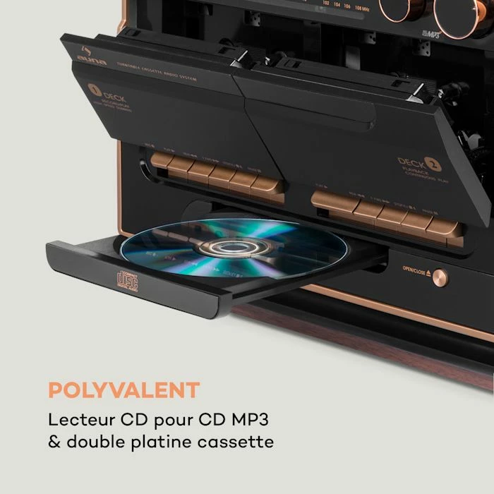 Auna Multimedia Chaîne Stéréo 388-BT Wood 7 Auna Multimedia Chaîne Stéréo 388-BT Wood – Image 5